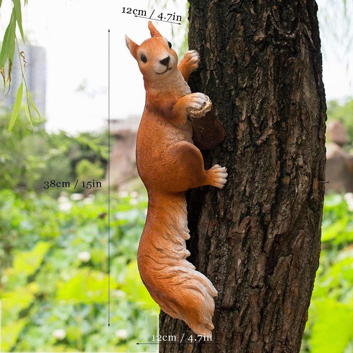 Gartenfigur Figuren Dekoration Eichhörnchen Gartendeko Aus Kunstharz Für Außen Garten Wasserdicht Harz, Tier Figur Für Feengarten Balkon Terasse Geschenk,Set