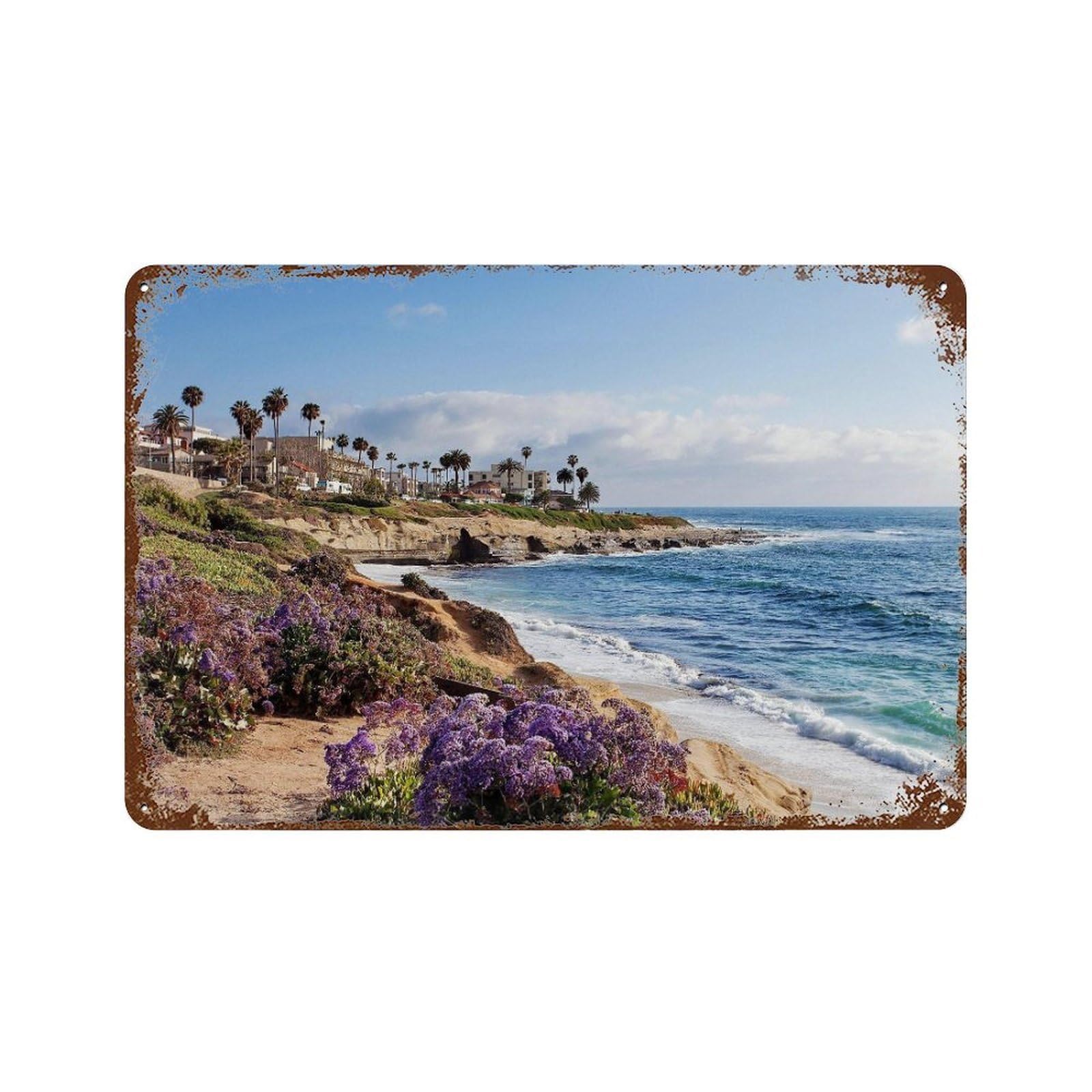 xiaoxiaoshen Real Photo Southern California (2) Wall Decor Art Metal Tin Poster Modern Home Decor Art Home Bar Shop Decorations Vintage Sign 20x30cm