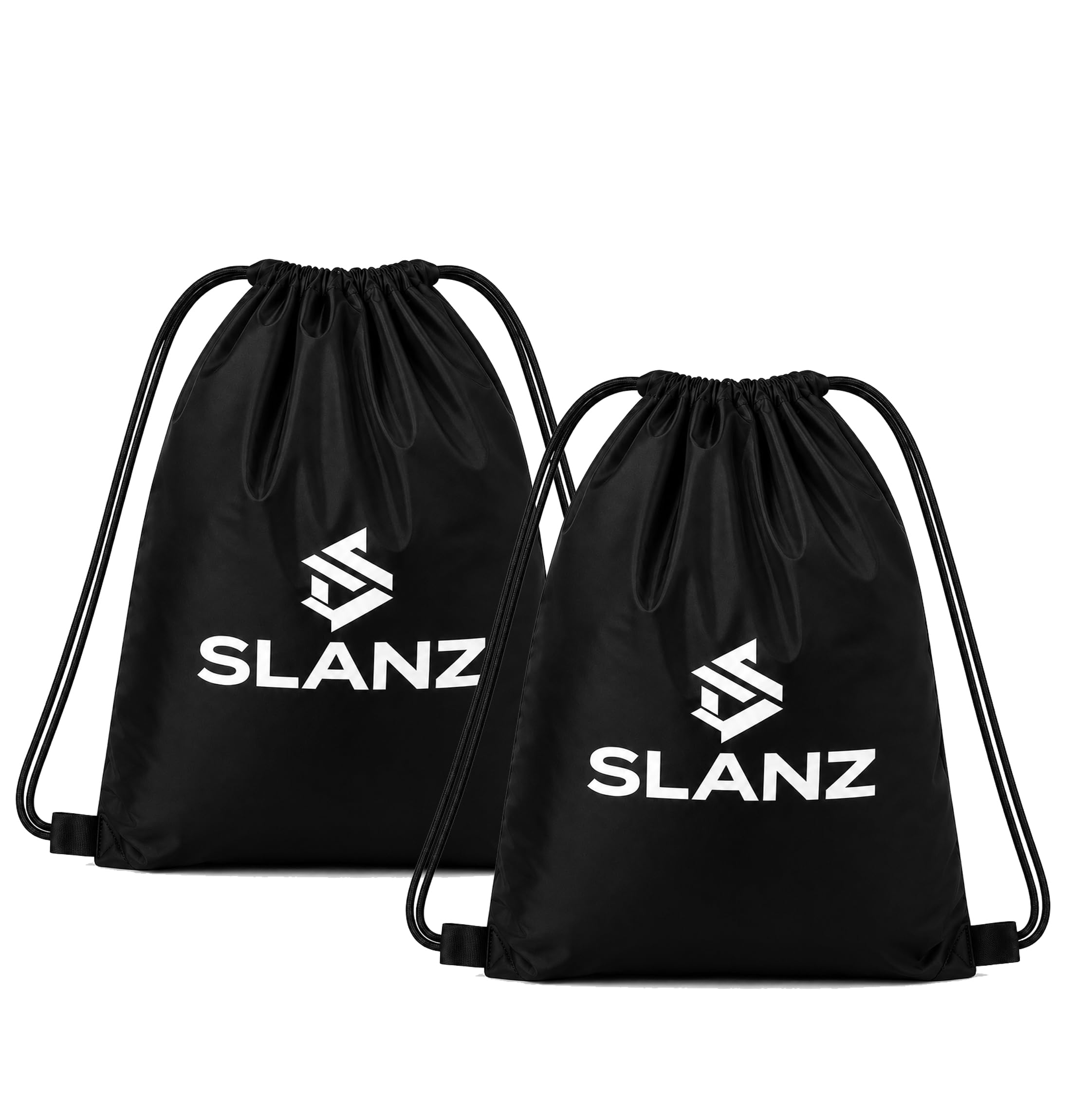 Drawstring Bag Pack of 2 | Multipurpose Drawstring Backpack | Lightweight Sports, Travel, School & Daily Use String Bag | Durable Water-Resistant Draw CordBag | Black-image-44