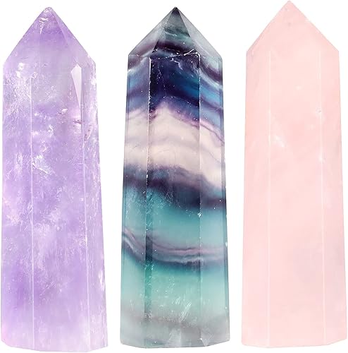 Varita de cristal curativo de puntos hexagonales para terapia espiritual, brujas, meditación, joyería, equilibrio, protección de chakras, decoración