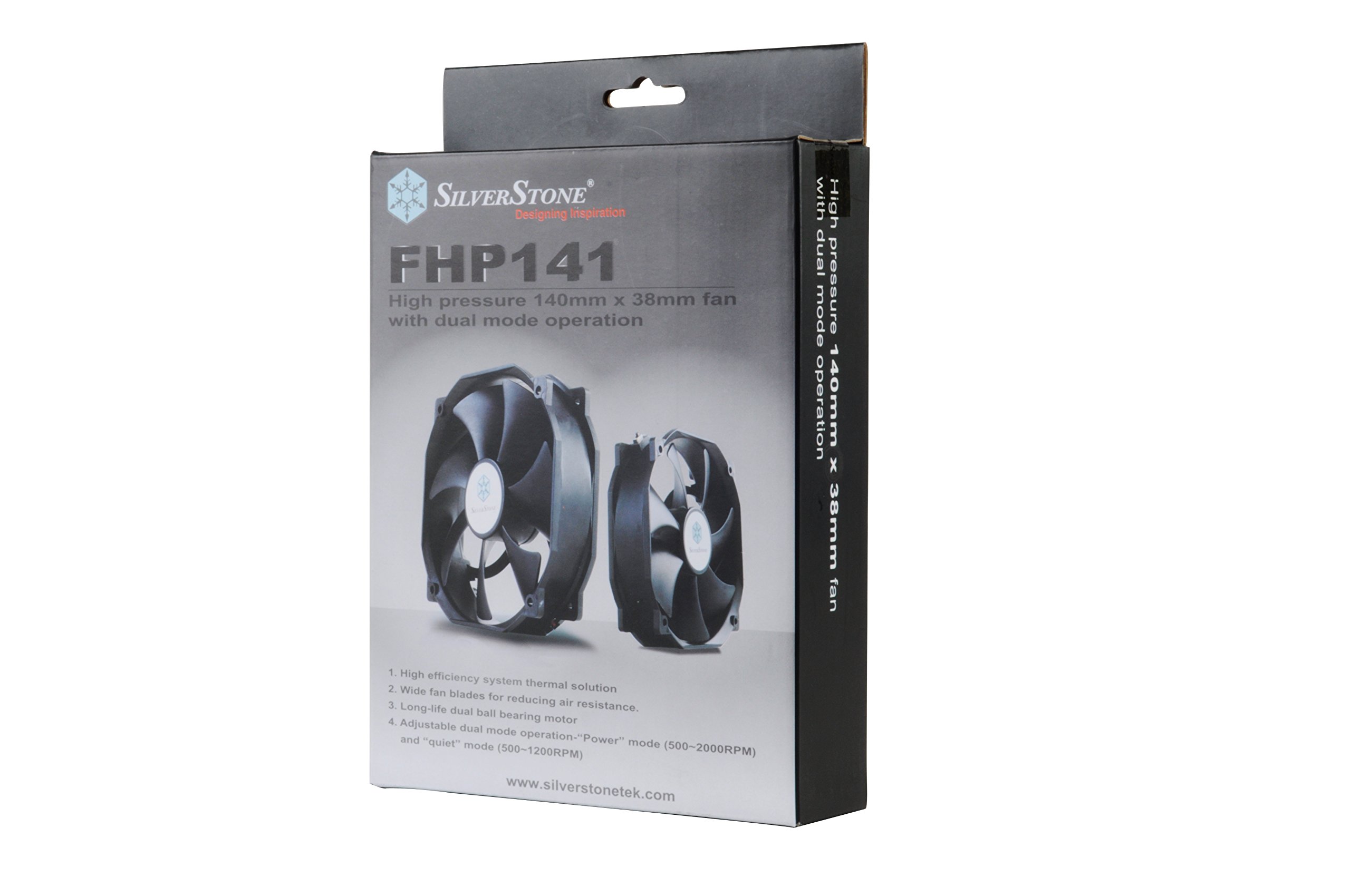 SilverStone SST-FHP141 v 2.0 - FHP Serie 140 mm wentylator PWM z bardzo dużymi łopatkami wentylatora do wyjątkowo wysokiego ciśnienia powietrza, czarny