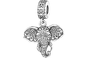 Lucky Elephant Sterling Silver Charm for Valentine's Day