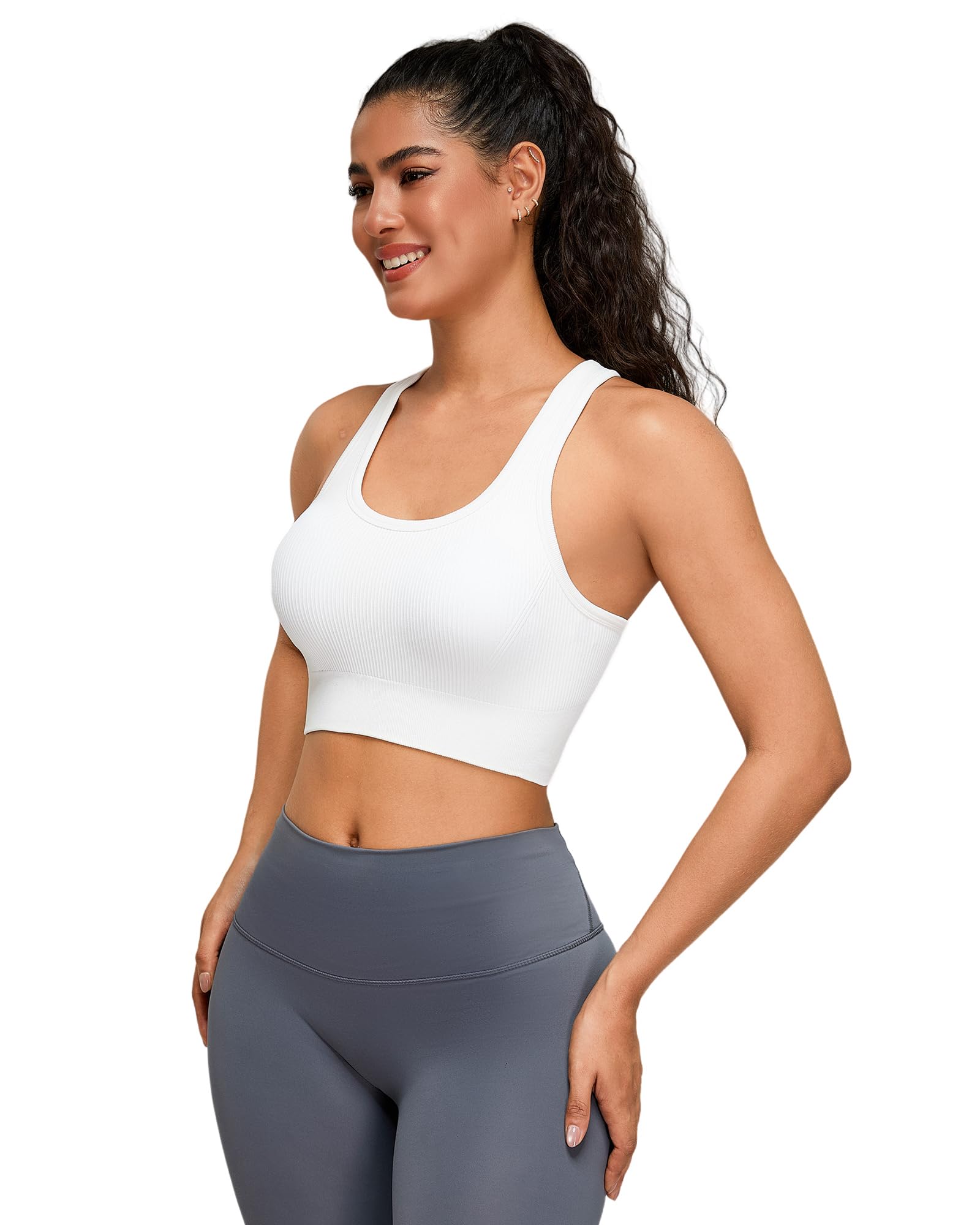 Reggiseni sportivi da donna ad alto sostegno, reggiseno sportivo imbottito ad alto impatto, reggiseno sportivo senza cuciture
