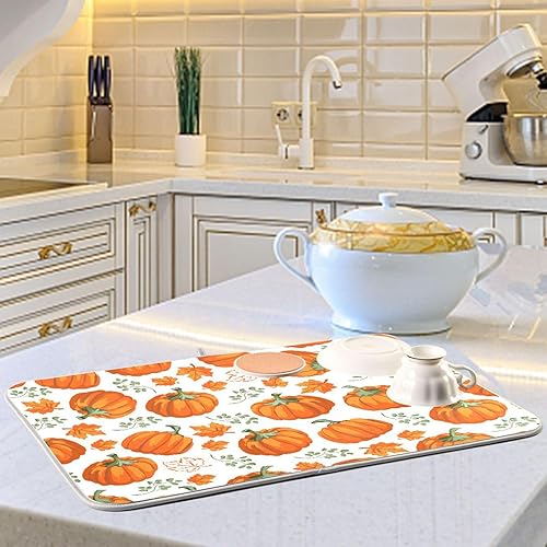 Vista 47 de Tapete de secado de platos de mariposas botánicas para encimera de cocina, almohadilla de secado de microfibra absorbente, grande, 18 x 24 pulgadas