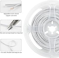 Vista 9 de RGBZONE 10 piezas de 2 pines de 8 mm de tira LED a conectores de cable y 10 m/32.8 pies de cable de extensión de 2 pines para tiras de luces LED
