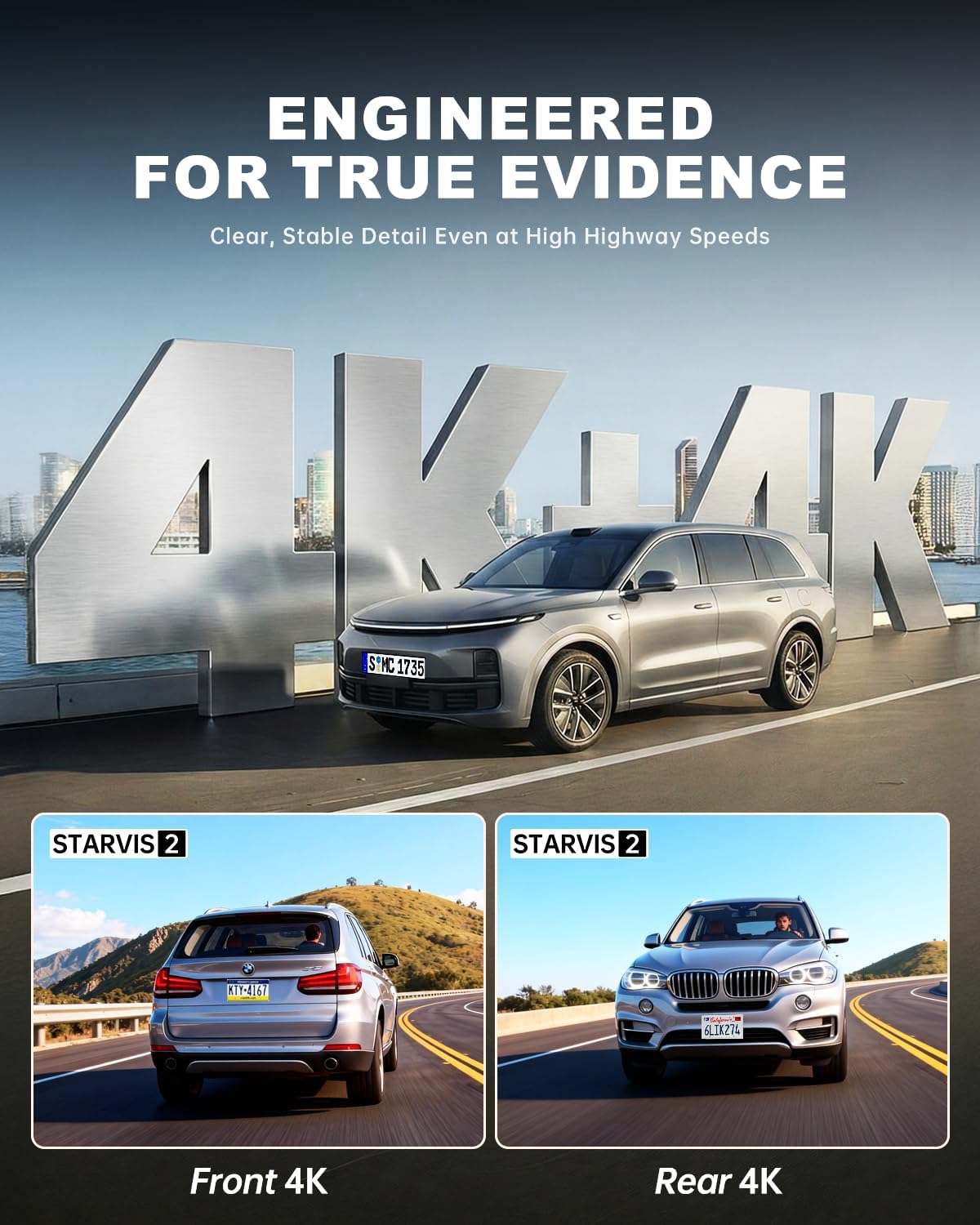 JOMISE A80 Pro Dash Cam mounted on windshield