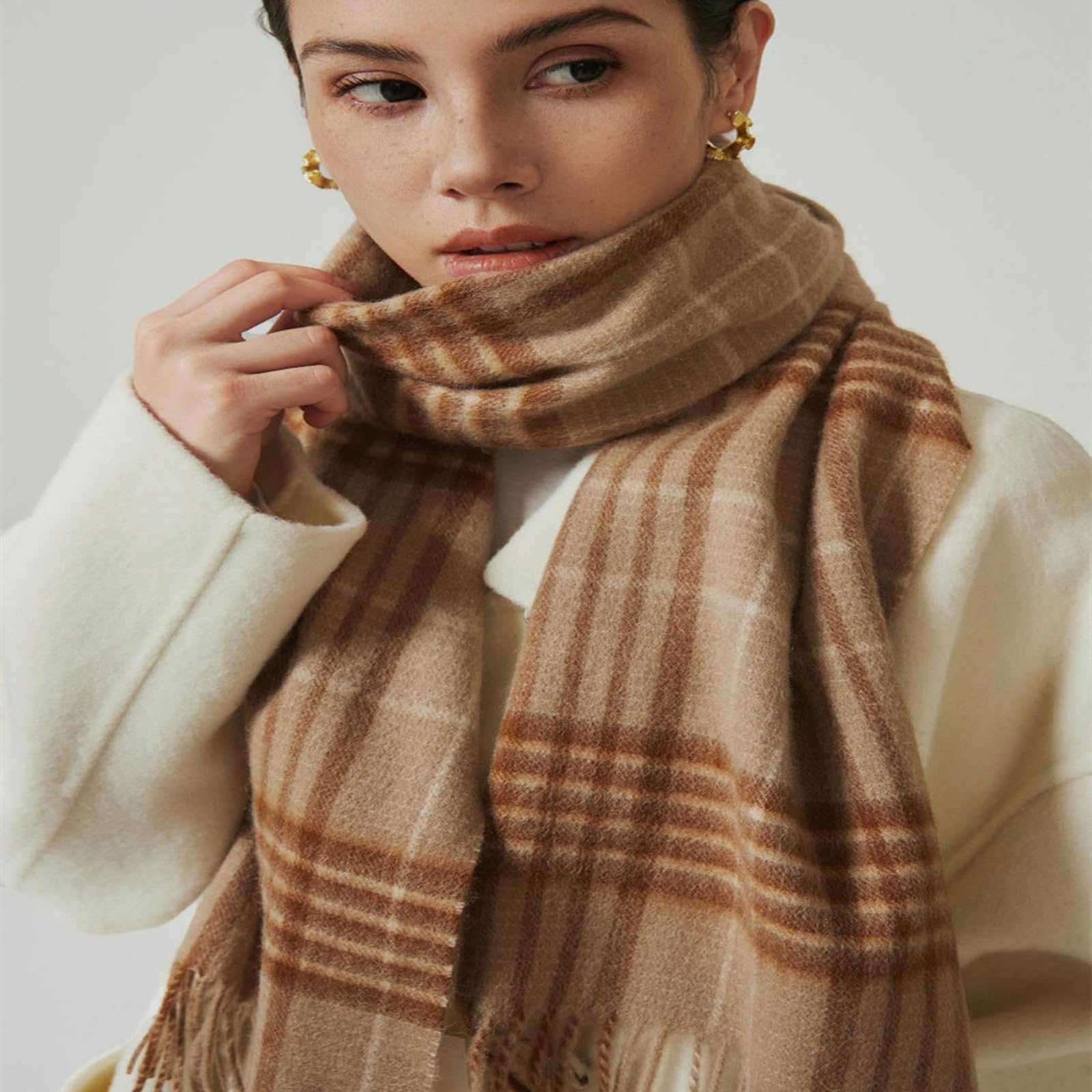 Sciarpa Donna Lana Sciarpa Femminile Autunno E Scialle Invernale Signore per Tutta La Partita Calda E Lunghe al Collo da Uomo Sciarpa Donna Regalo 180 * 30 Cm-Natale