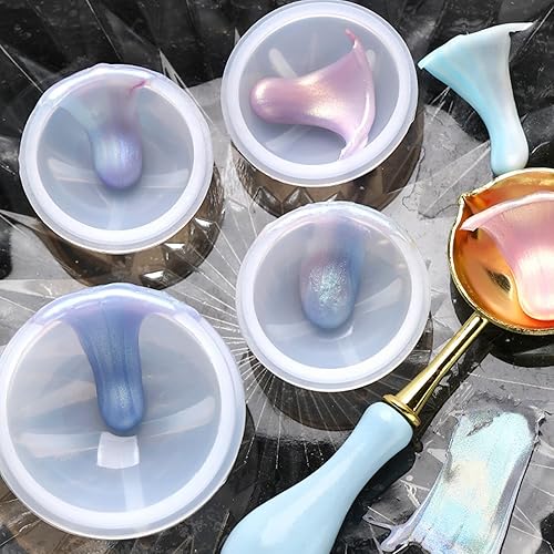 Miniatura 4 de Seal Wax Stamp Scraper Stirring Mixing Scraper Spoon Silicone Cleaning Tool For Seal Wax Stamp Making Color DIY Candle Wax Seal Scraper Spoon