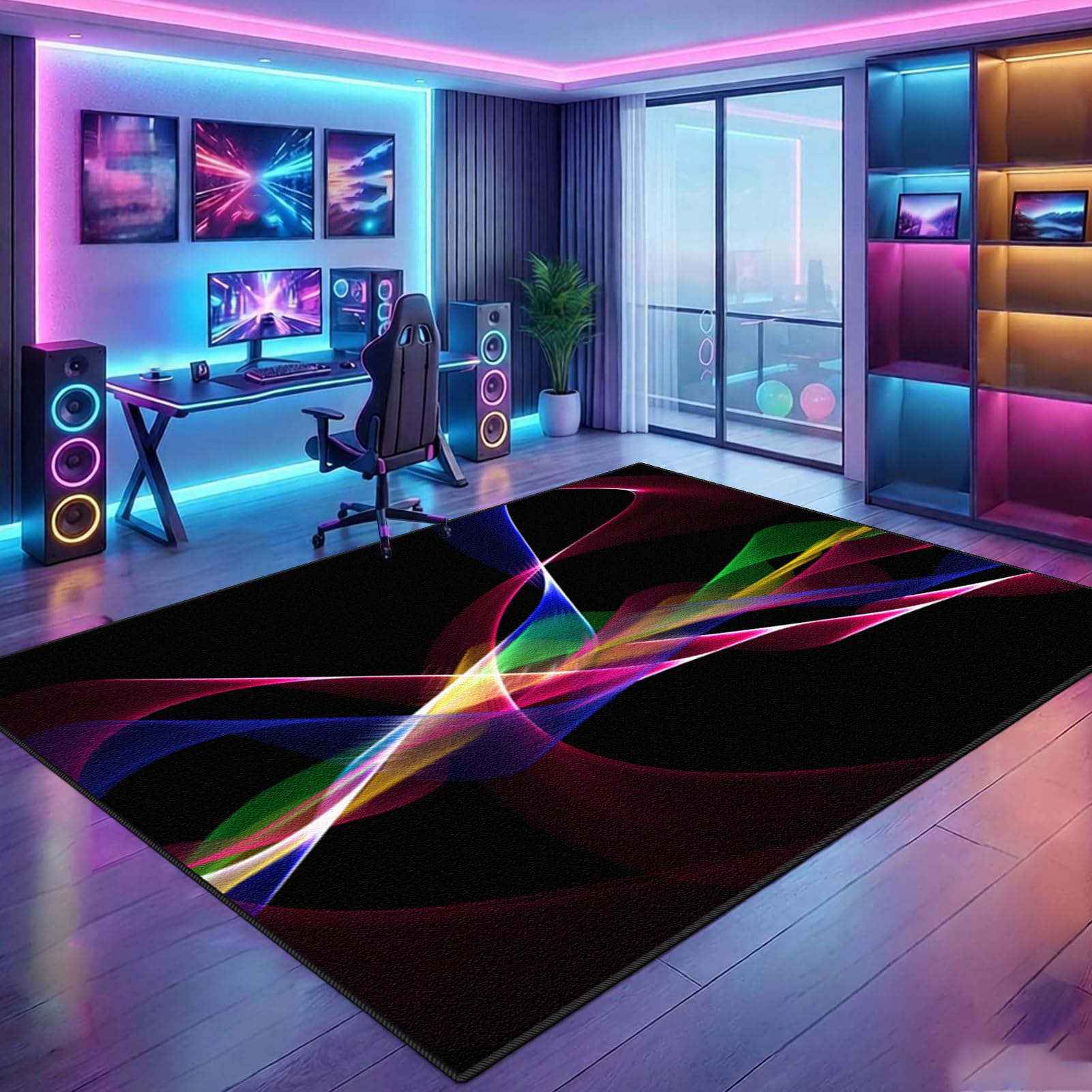 Tapis de jeu gaming pour chambre de garçons en 200 x 280 cm