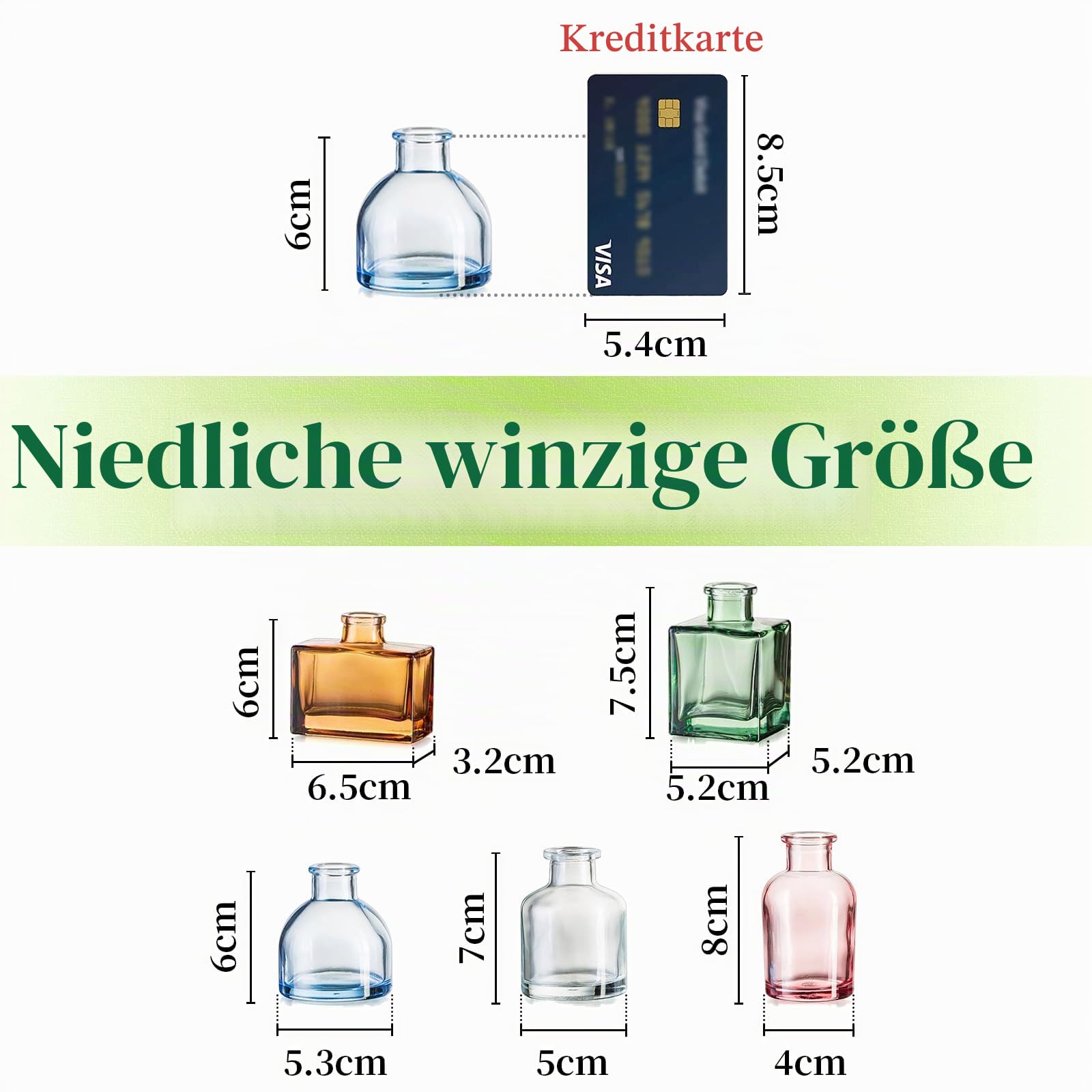 Hewory Kleine Vasen für Tischdeko: 20er Bunt Mini Vasen Set Verschiedene Deko Vase Glas, Kleine Glasvasen Mini Glasflaschen Vasen Deko, Kleine Blumenvasen für Hochzeitsdeko Party Deko Wohnzimmer