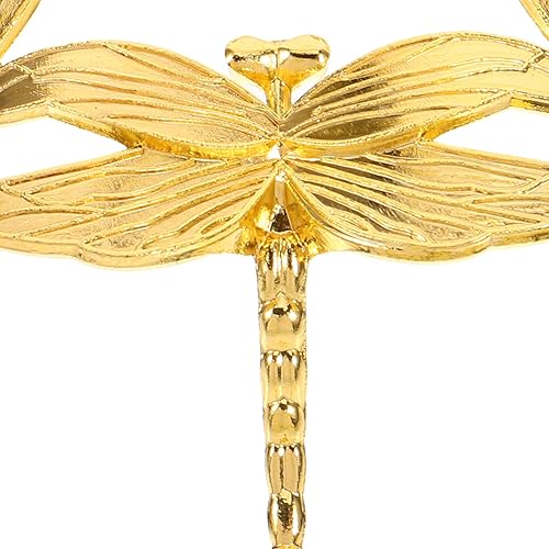 Miniatura 4 de EXCEART Soporte de bola de cristal, soporte de exhibición de esfera de libélula de metal, soporte de base de bola de lente, soportes de caballete