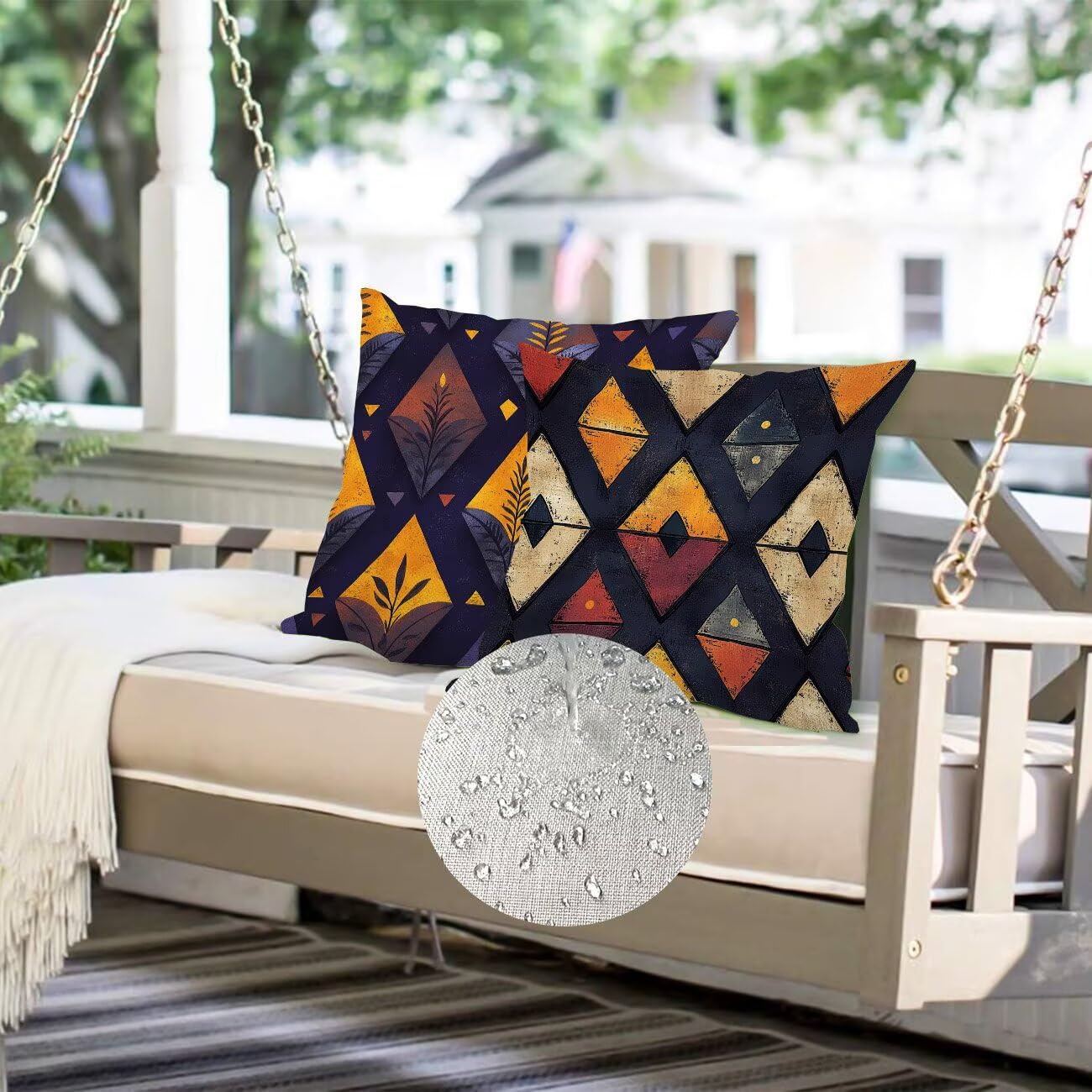 Juego de 4 Fundas Cojines Azul Geometría (6) 60 x 60 cm Fundas Cojines, Decoración Moderna Cojin Exterior, para Sofá salón Coche Cama Sillas Decoración, Cuadrado Terciopelo Sofá Cojín Exterior m-388