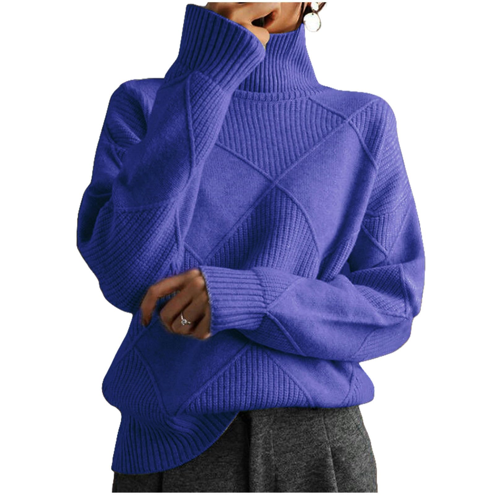 Maglione Donna Maglione da Donna Autunno E Inverno Maglione Lavorato A Maglia Tutto-fiammifero Maglione Dolcevita Allentato Caldo-g-s