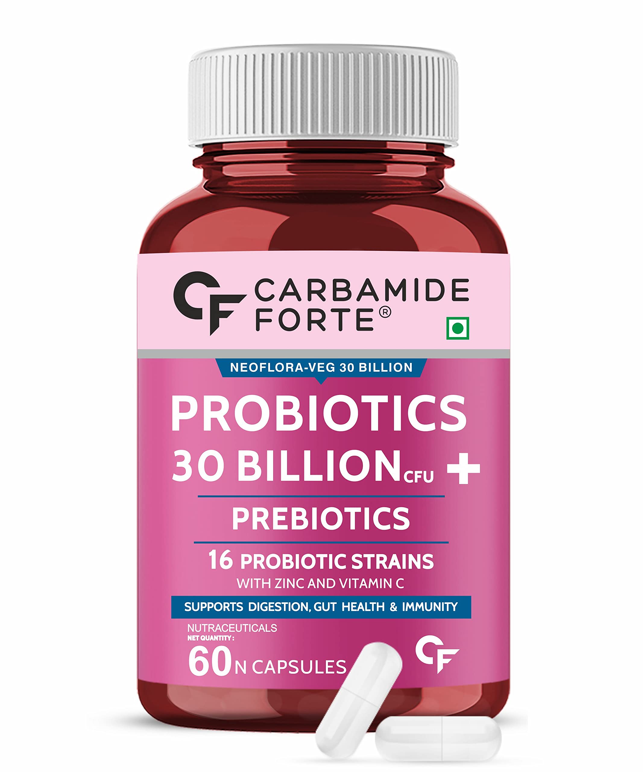 Carbamide Forte Probiotics Supplement 30 Billion for Women & Men - 60 Veg Capsules (B07XDZZDG5) Amazon Price History, Amazon Price Tracker