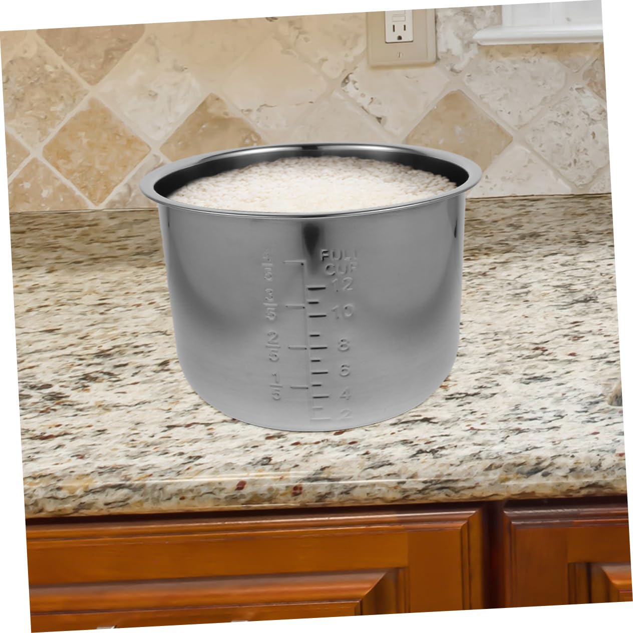 Zerodeko Revestimiento de Olla arrocera reemplazo Olla arrocera Interior con Bol Acero Inoxidable recipientes Cocina Repuesto de Cocina Forro eléctrica Acero Inoxidable 304 Silver