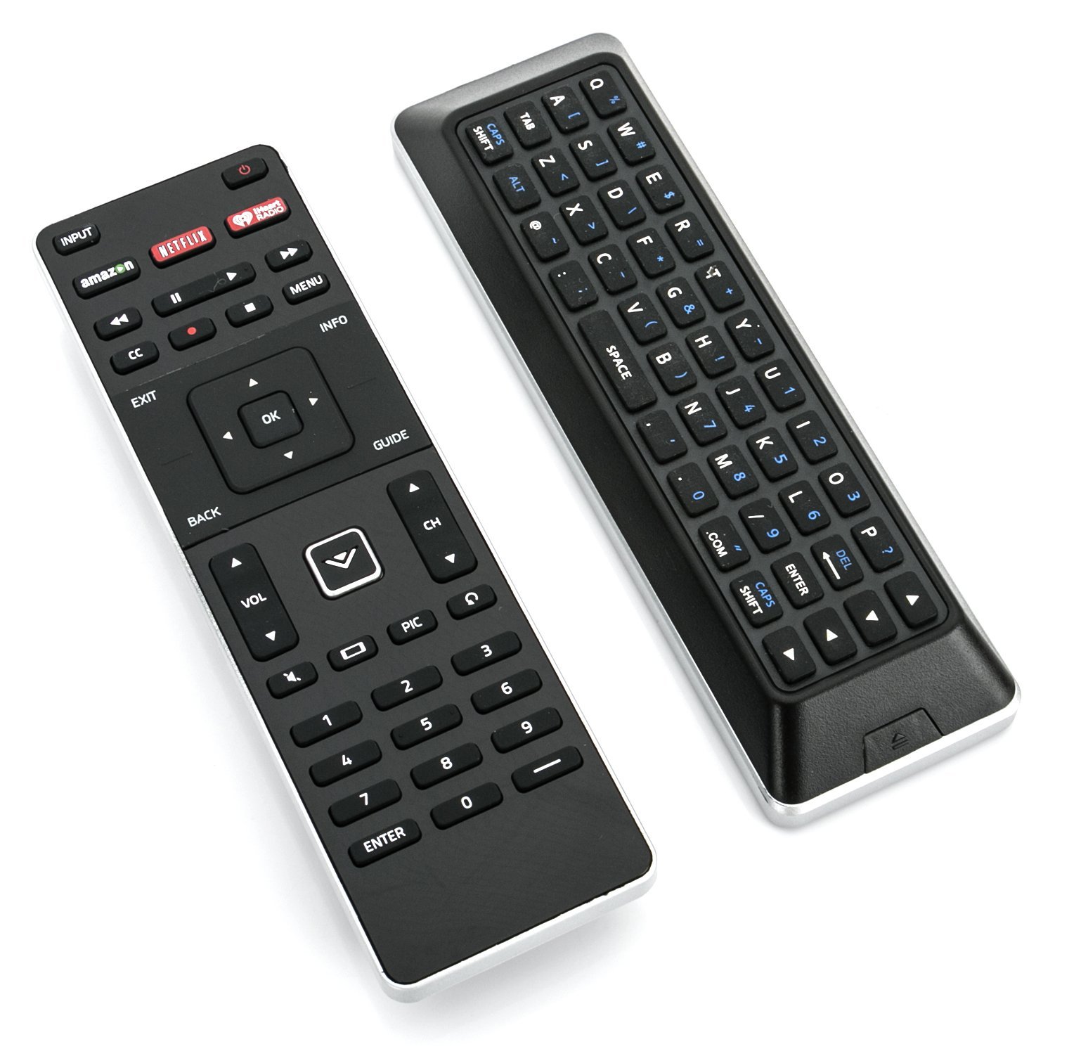 新しいxrt500リモートwith Netflix Iheartキーフィットfor VIZIOスマートテレビp702ui-b3?rs65-bl m602i-b3?m322i-b1?m422i-b1?m602i-b3?p502ui- Amazon.com: XRT500 New QWERTY Remote with Keyboard Backlight for