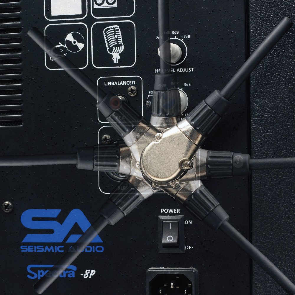 Seismic Audio – sapt326 – 4 unidades – 4 unidades de ajustable ángulo recto conectores macho XLR de 3 pines – Pro Audio DJ banda XLR conectores de 7 posiciones