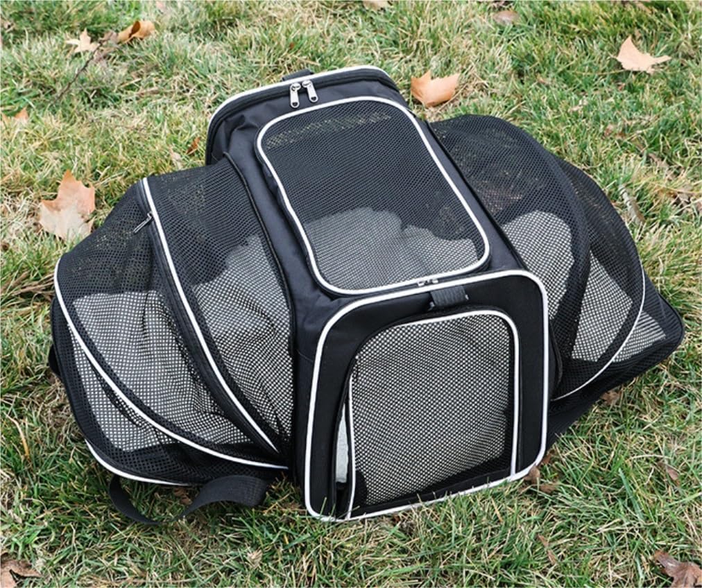 Transportin Gato Perro Bolsa De Transporte Para Perros, Bolsa Plegable Para Cachorros, Bolsa Cruzada Para Gatos, Bolsa Transportadora Para Animales Pequeños Transportin Gato Para Coche(D,40*25*25cm)