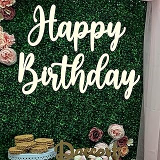 Happy Birthday Sign for Backdrop - Cutout Wooden Happy Birthday Sign for Balloon Arch Vintage Rustic Birthday Party Decorations Baby Shower Wall Photo Prop