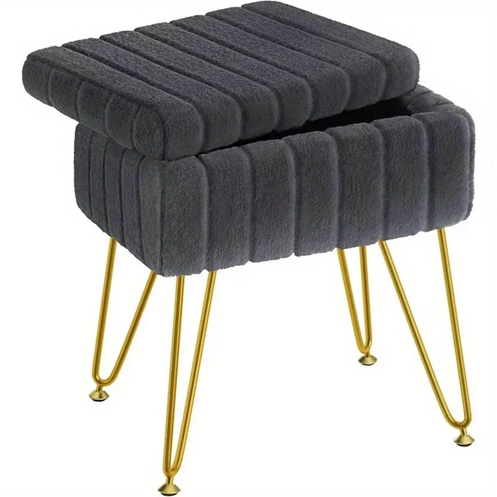 Pouf Poggiapiedi Sgabello da toeletta, sgabello trucco, contenitore, sedia, manicure