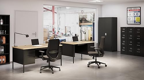 Miniatura 6 de Office Dimensions Archivador vertical comercial de 4 cajones de ancho de letras 22 pulgadas de profundidad color negro