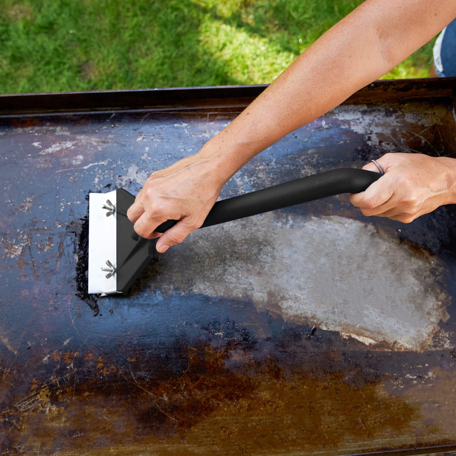 ChefMaster 90254 Griddle Scraper, Flat Iron Grill Griddle Scraper, Professional Restaurant