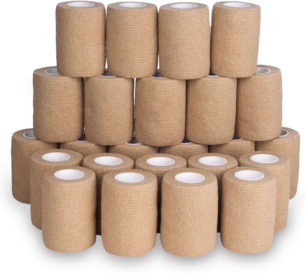 HMJWEN Self Adherent Cohesive Bandages Wrap 3" x 5 Yards, 24 Rolls, Medical Tape for Skin, Elastic Adhesive Tape Breathable for Stretch Athletic，Ankle Sprains & Swelling, Sports，First Aid : Everything Else