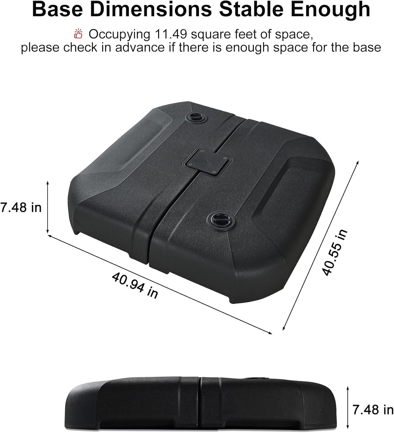 Dimensions of the PURPLE LEAF SBL4150 Patio Umbrella Base