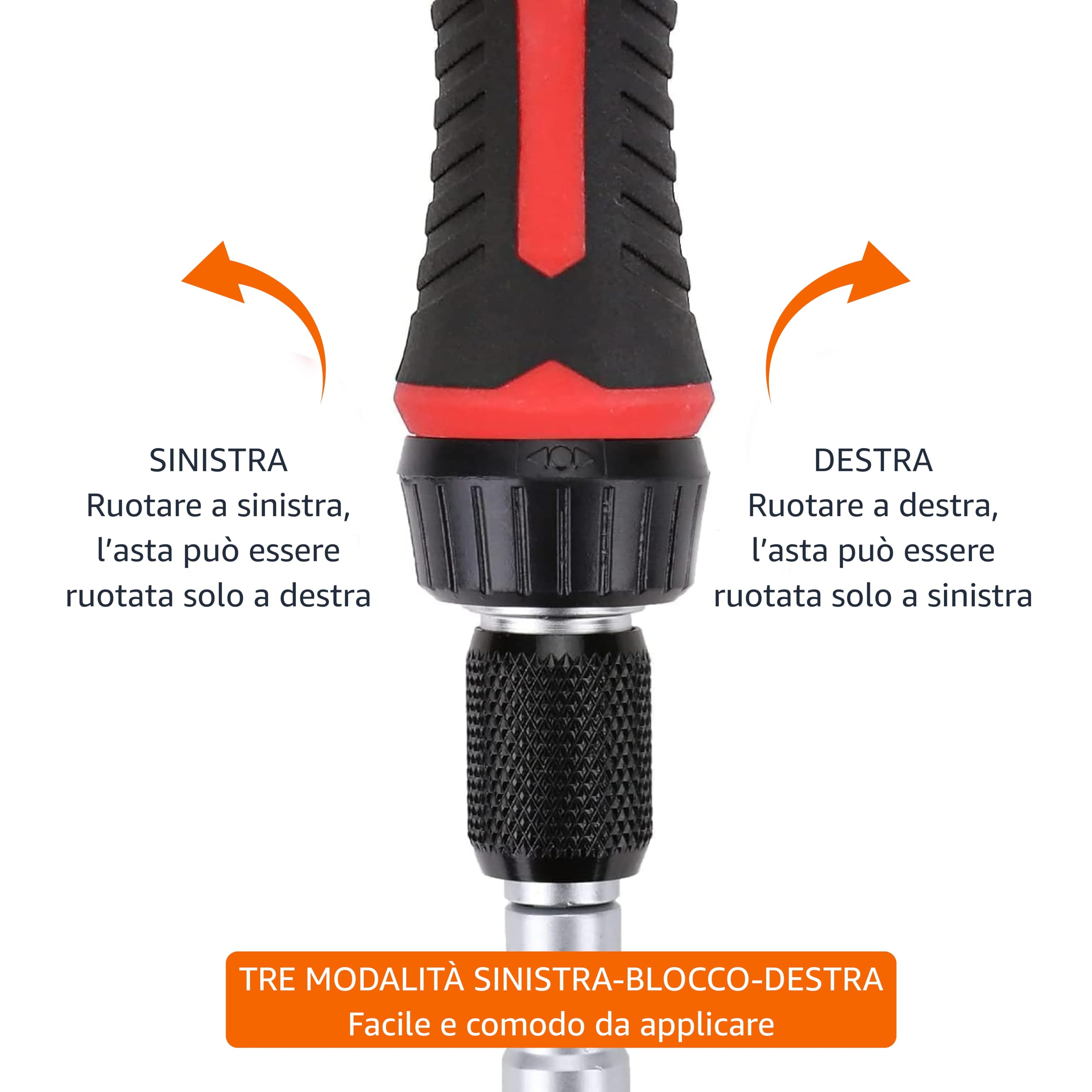 Amazon Basics Set di chiavi a cricchetto magnetiche e cacciaviti di precisione per elettronica, 73 unità, confezione da 1, Nero, Rosso, Argento