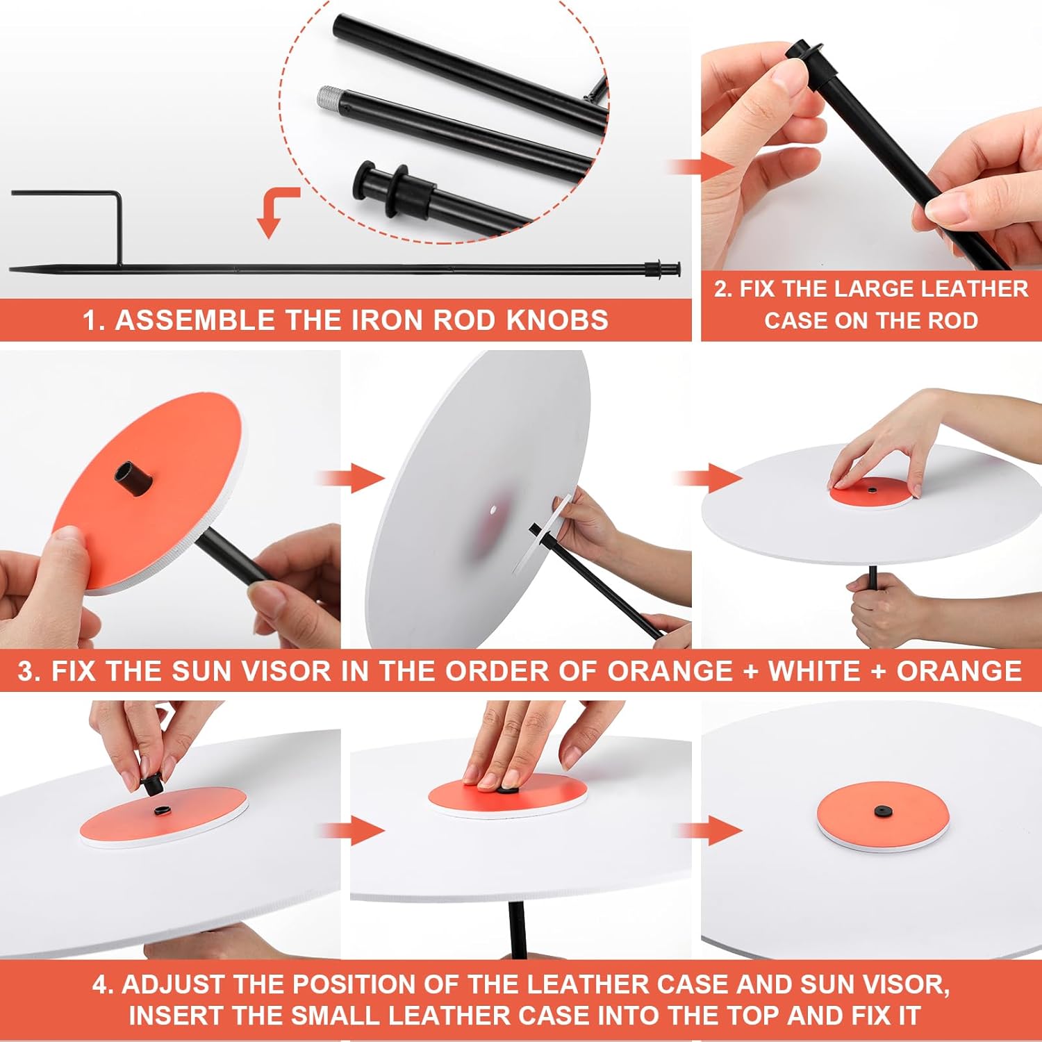 6 Pack 16 Inch Plants Shade Cover for Outdoor 65% Disk Sun Umbrella Shade Cloth with 24 Inch Stainless Steel Rod for Garden Outdoor Potted Live Plants