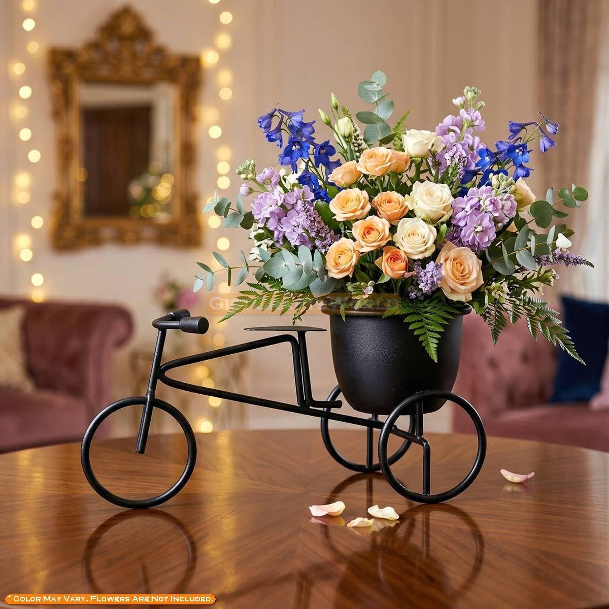 Premium Metal Flower Vase for Living Room Table Top & Dining Decoration. Modern Centerpiece Accent, Elegant Indoor Floral Pot, Aesthetic Home Decor Gift Item, Perfect Housewarming Fit-image-3