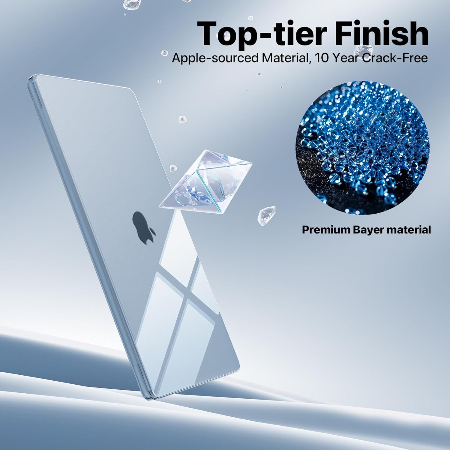 Soonjet for MacBook Air 15 inch Case | M5 M4 M3 M2 2026 2025-2023 | 100% Ultra Clear | Outshine Bare Beauty | Hard Shell Cover | A3448 A3241 A3114 A2941 | Crystal Clear