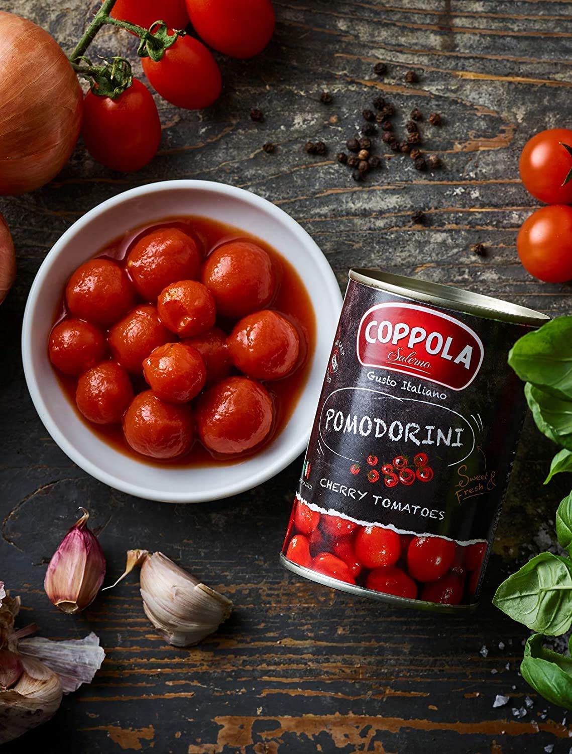 Coppola Pomodorini, Tomates Cherry 400g (Paquete de 12)