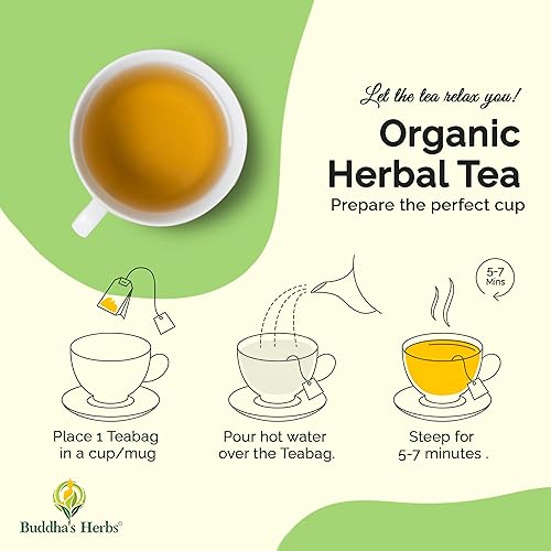 Miniatura 5 de Buddha's Herbs Té orgánico de saúco, infundido con hibisco y cáscara de rosa mosqueta, antioxidante e inmunológico, suplemento dietético sin