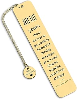 9 Year Bronze Anniversary Gift for Her Him, 9th Wedding Anniversary Copper Bookmark for Wife Husband, Traditional Bronze Bookmark Gifts for Couples, Unique 9 Year Marriage Gift