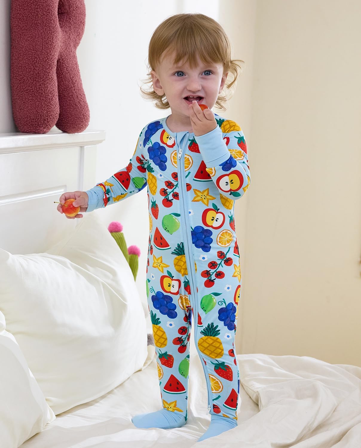 Bamboo Viscose Baby Convertible Footie Pajama, Zipper Pajamas for Baby Boys & Girls, Sleep & Play Footed - Image 4