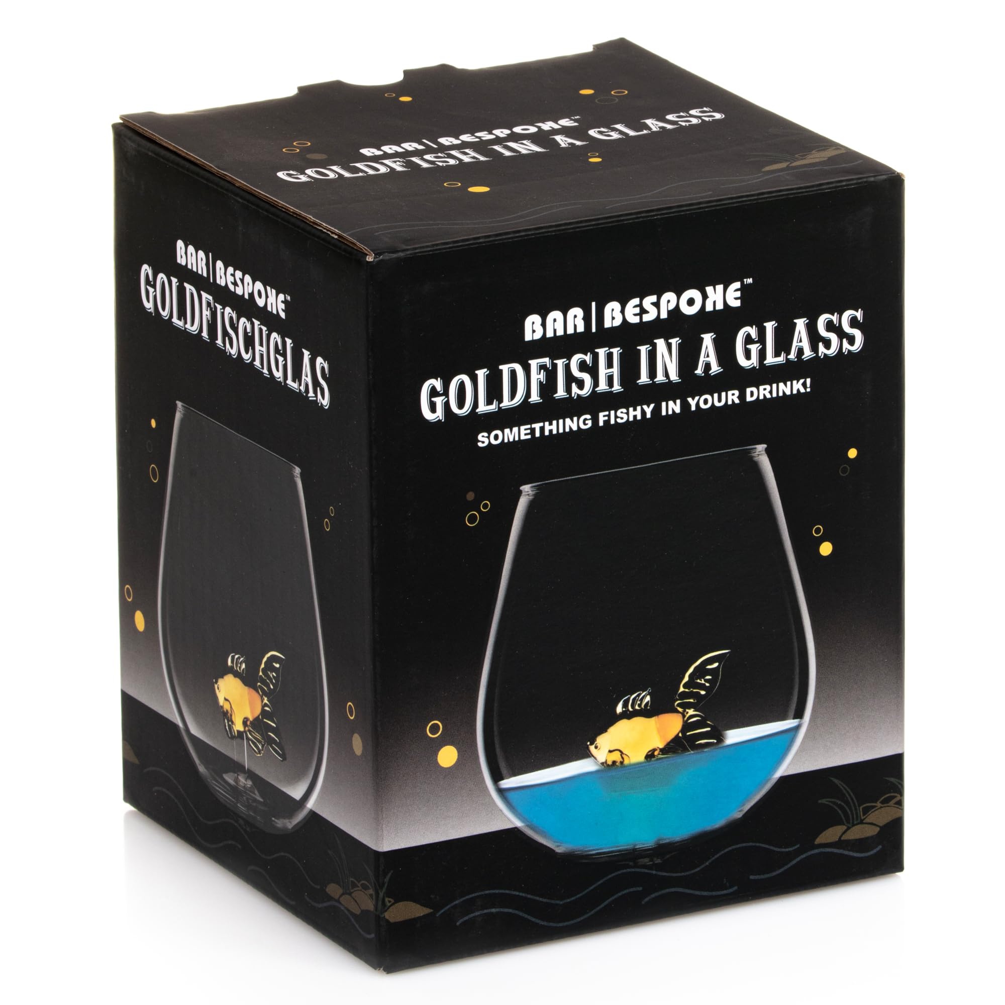 Bar Bespoke Goldfish in a Glass - Art in a Glass