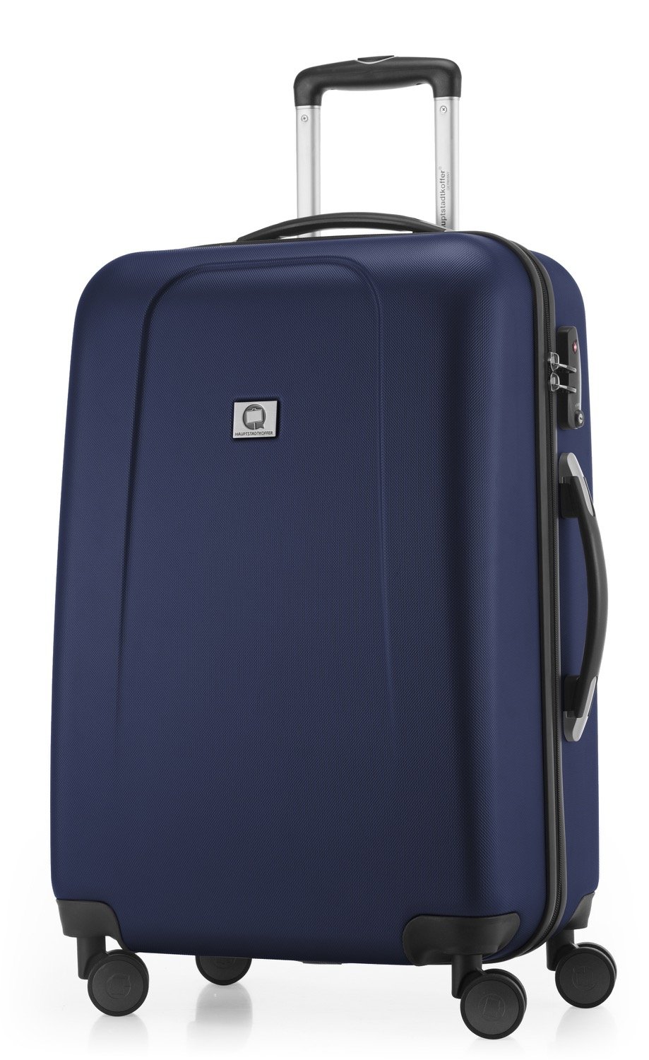 HAUPTSTADTKOFFER® „Wedding“ - Valise Rigide - 67 litres - Serrure TSA Bleu Foncé M