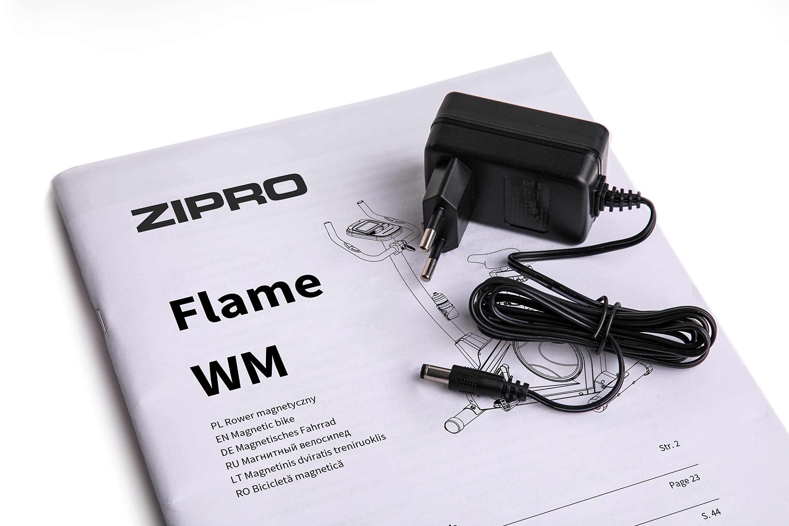 Zipro Vélo d'appartement Flame, Ergomètre Fitness, Vélo d'appartement magnétique, Ergomètre jusqu'à 150 kg, Vélo d'intérieur, Vélo d'entraînement à domicile, Vélo ergomètre filaire