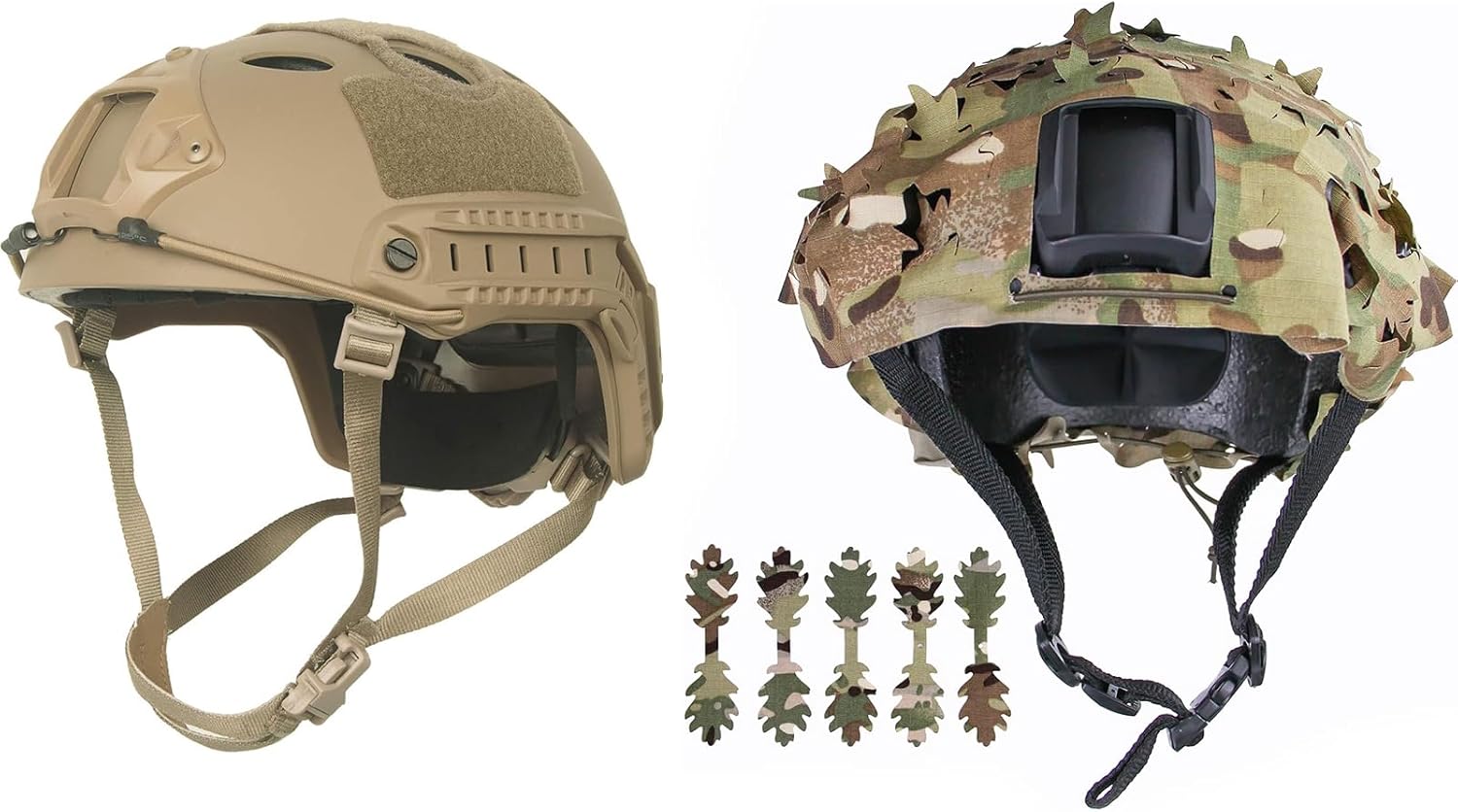 LOOGU Fast PJ Base Jump Tactical Helmet & Tactical Helmet Cover Camouflage Helmet Cover