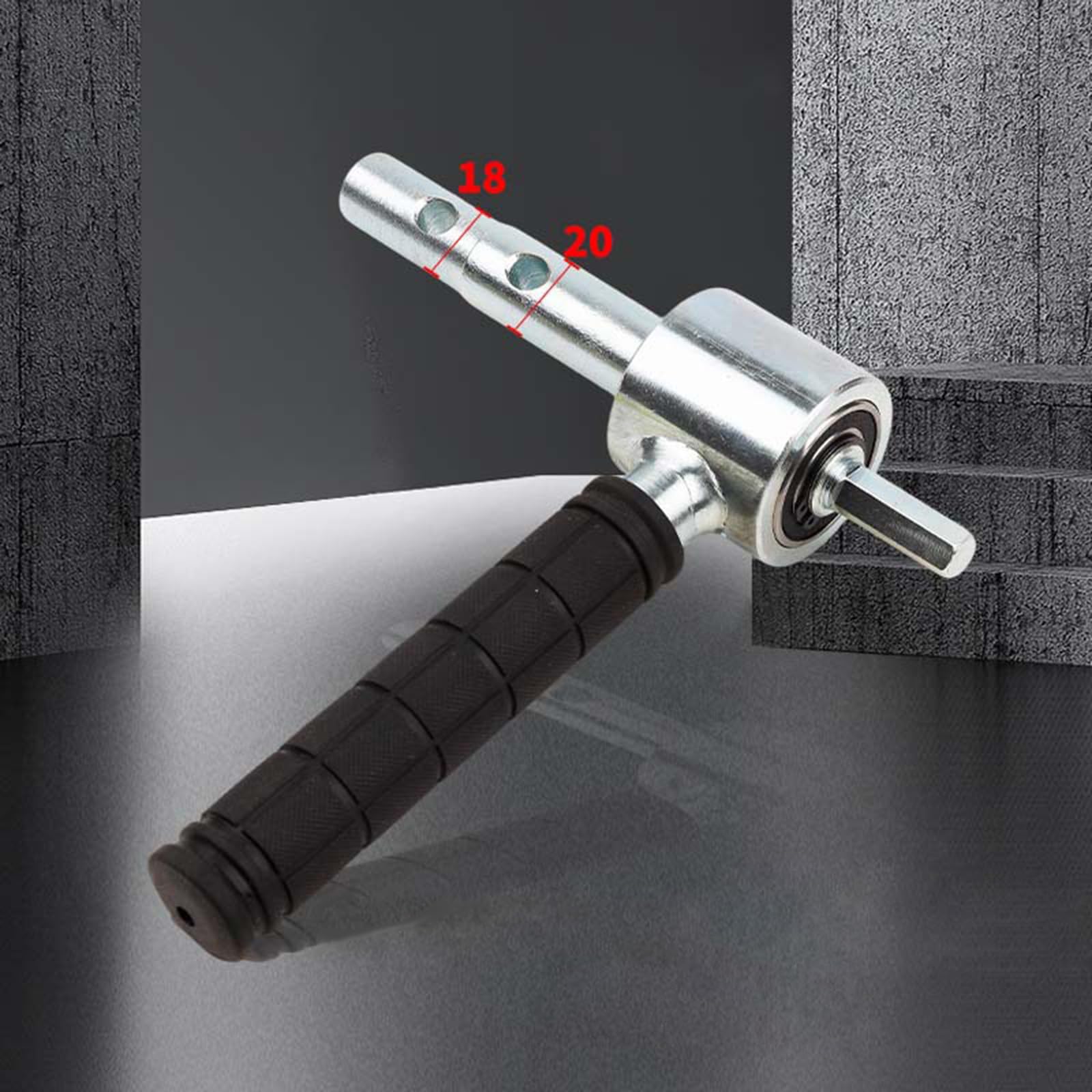 Securely Ice Fishing Drill Bit Handle Adapter Universal Attachment for 18mm and 20mm Bit Easy Operations Hand Auger Ice Fishing Drill Adapter