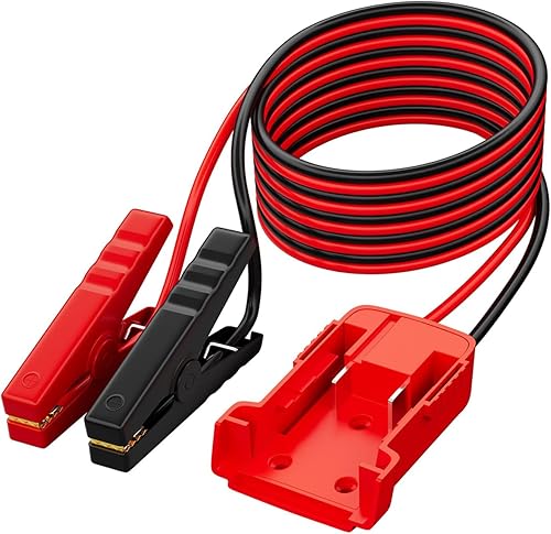 Cables de puente m18 y adaptador de batería m12 para herramientas eléctricas Milwaukee Kit combinado  Arrancador de batería portátil con cables de 6