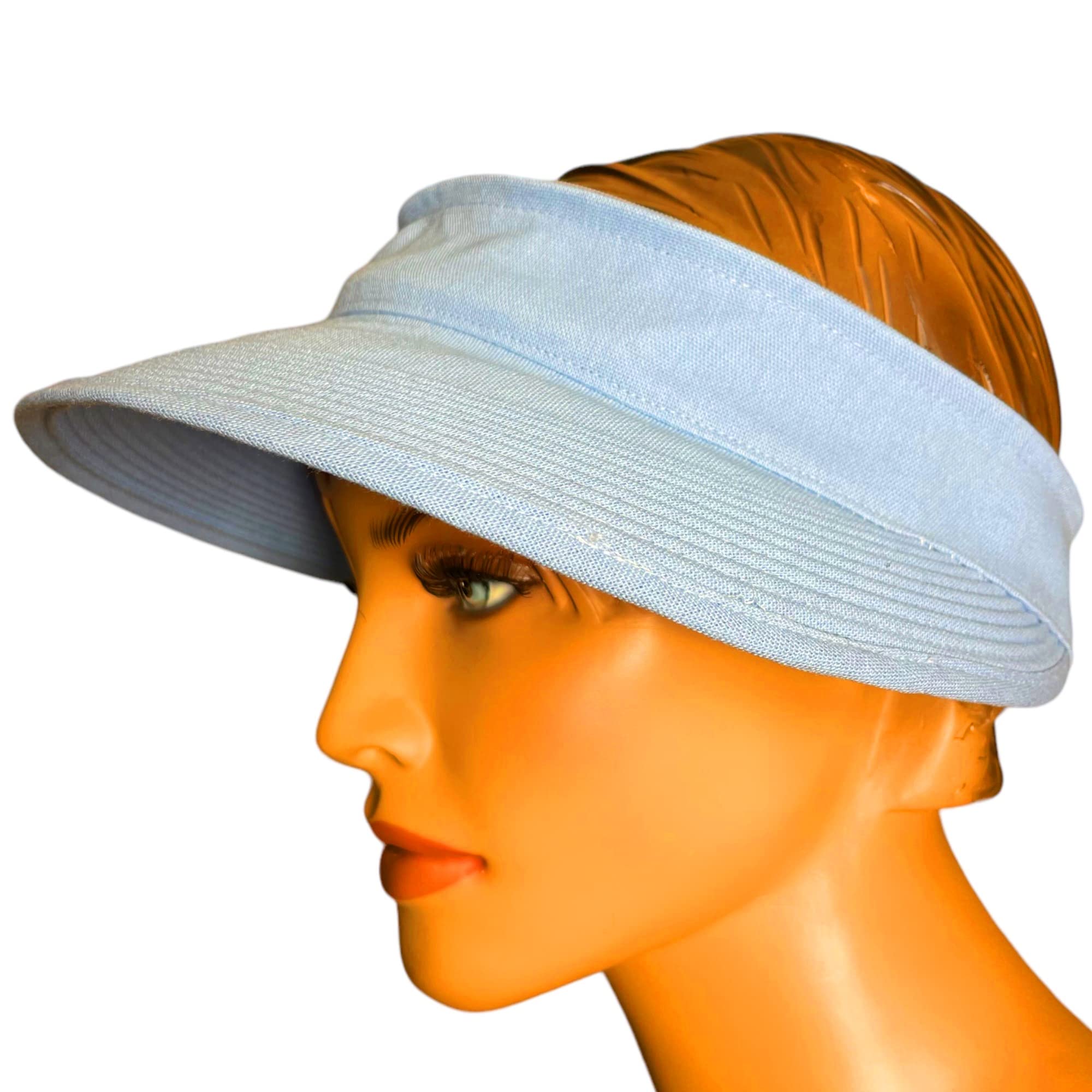 2in1 Visor Cap Sonnenhut aus Leinen Sonnencap Basecap & Sonnenschutz in Einem Unisex