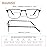CRGATV 3-Pack Reading Glasses for Men Blue Light Blocking Metal Full Wide Frame Computer Readers Anti UV/Eye Strain/Glare (+2.5 Magnification Strength)