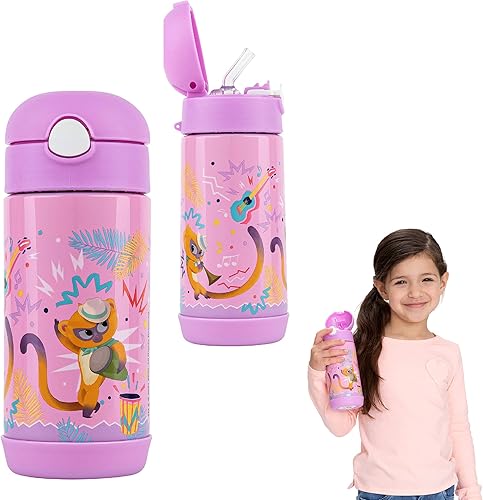 Miniatura 1 de Franco Botella de agua de acero inoxidable con aislamiento de doble pared para niños, 12 onzas, Sony Vivo