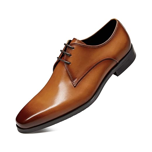 Sapato social masculino Oxford de couro genuíno