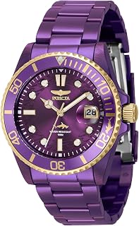 Lady's Pro Diver 38mm Stainless Steel Quartz Watch, Purple (Model: 40876)