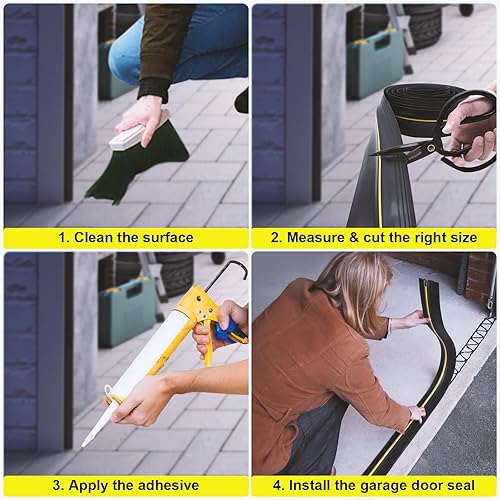 Miniatura 7 de Sello de puerta de garaje de 10 pies, sello inferior de puerta de garaje, sello universal de umbral de puerta de garaje, tira de sello inferior de