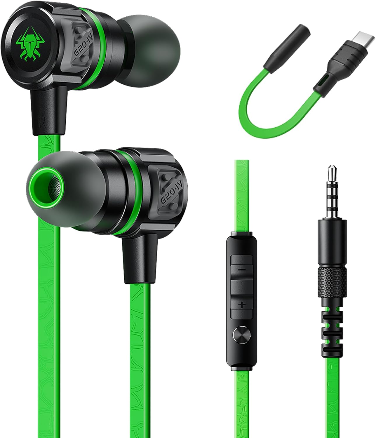 Gaming Earbuds Wired, USB C & 3.5mm Dual Plug in Ear Headphones with Mic and Volume Control for Small Ears, Stereo Bass Noise Isolating Earphones for PC/PS4/PS5/Xbox Series/Switch/Sleep/Sport/Workout Gaming Earbuds Wired, USB C & 3.5mm Dual Plug in Ear Headphones with Mic and Volume Control for Small Ears, Stereo Bass Noise Isolating Earphones for PC/PS4/PS5/Xbox Series/Switch/Sleep/Sport/Workout