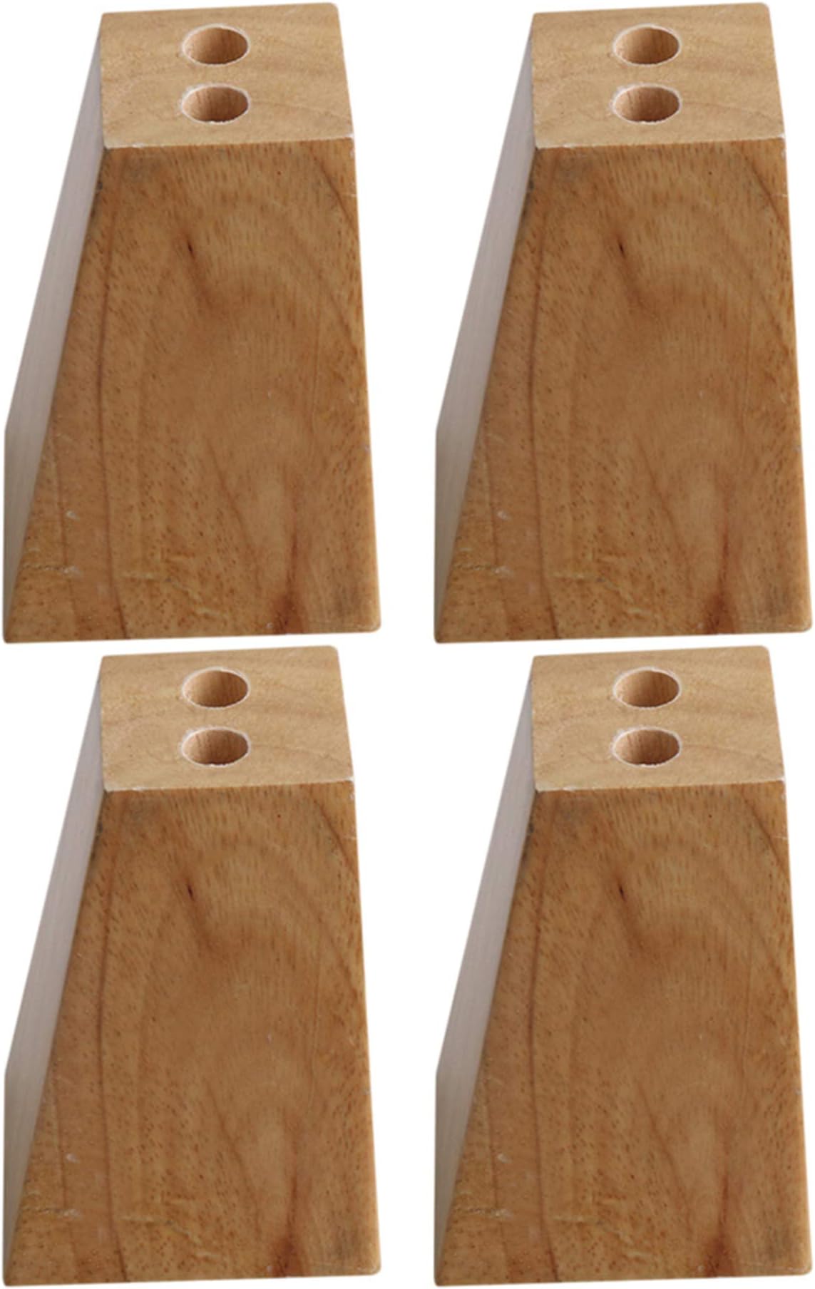 Yibuy 4 x Trapezoid Solid Wooden Sofa Legs Couch Furniture Legs Wood Cabinets Legs Replacement